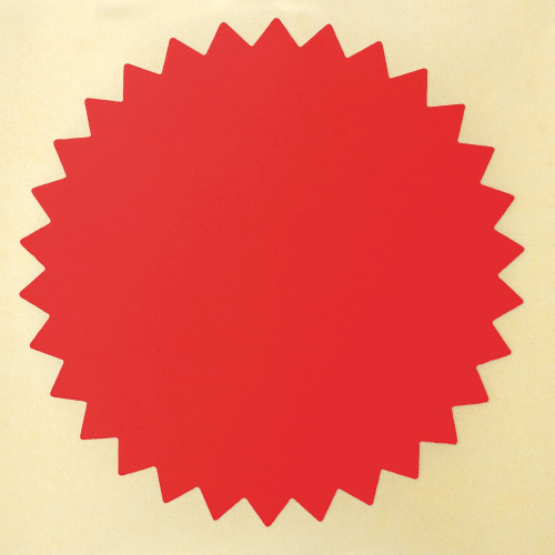 Этикетка самоклеящаяся для опечатывания документов BRAUBERG "Звездочка", красная, 52 мм, 500 шт фото 3