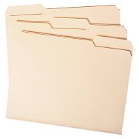 Папки-разделители картотечные STAFF, А4, 30 шт., 295х240мм, бежевые