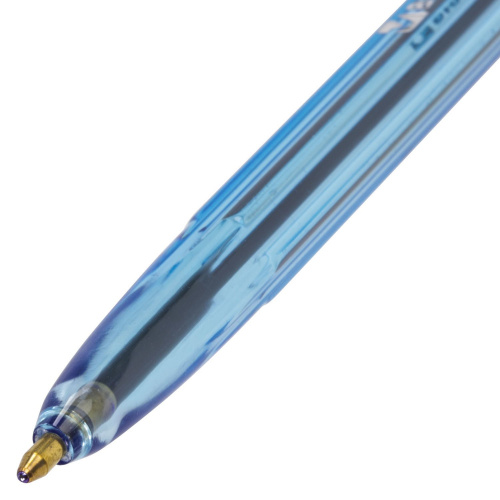 Ручка шариковая BRAUBERG "Carina Blue", корпус тонированный синий, линия письма 0,5 мм, синяя фото 4