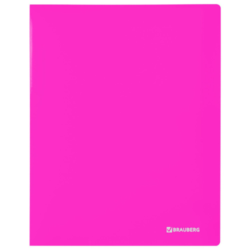 Папка на 2 кольцах BRAUBERG "Neon", 25 мм, до 170 листов, внутренний карман, неоновая, розовая фото 6