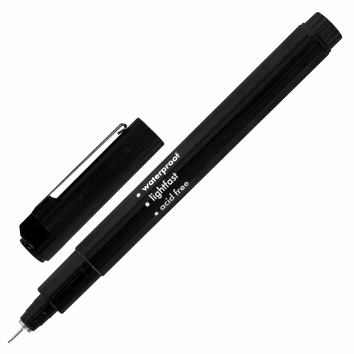 Капиллярные ручки линеры 6 шт. черные, 0,2/0,25/0,3/0,35/0,45/0,7 мм, BRAUBERG ART CLASSIC, 143942 фото 7