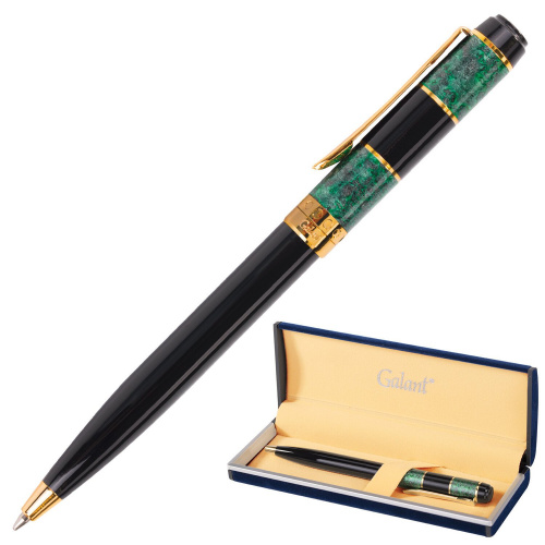 Ручка подарочная шариковая GALANT "Granit Green", корпус черный с темно-зеленым, синяя