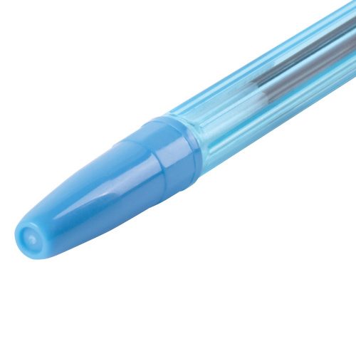 Ручка шариковая масляная STAFF "Office", корпус тонированный, линия письма 0,7 мм, синяя фото 7