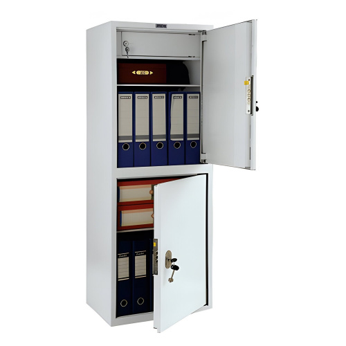Шкаф металлический для документов AIKO "SL-125/2Т", 1252х460х340 мм, 31 кг, светло-серый