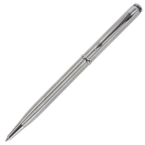 Ручка подарочная шариковая GALANT "Arrow Chrome", корпус серебристый, хромированные детали, синяя фото 2