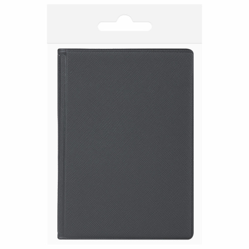 Обложка для паспорта с дополнительными карманами, экокожа, без тиснения, черная, STAFF, 238202 фото 2