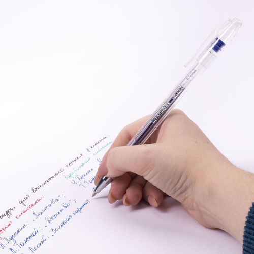 Ручки гелевые BRAUBERG "Jet", 4 цвета, узел 0,5 мм, линия письма 0,35 мм фото 8