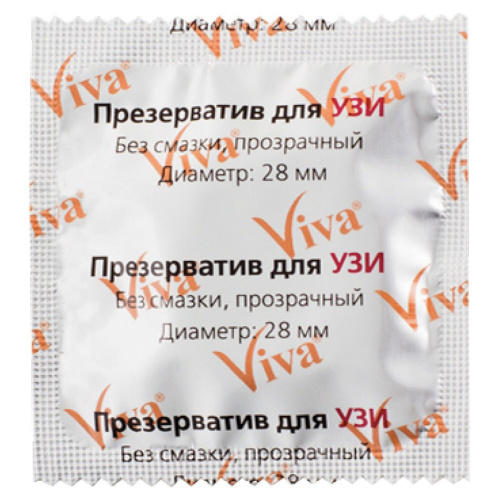 Презервативы для УЗИ VIVA, 100 шт., 210х28 мм, без накопителя, гладкие, без смазки фото 3