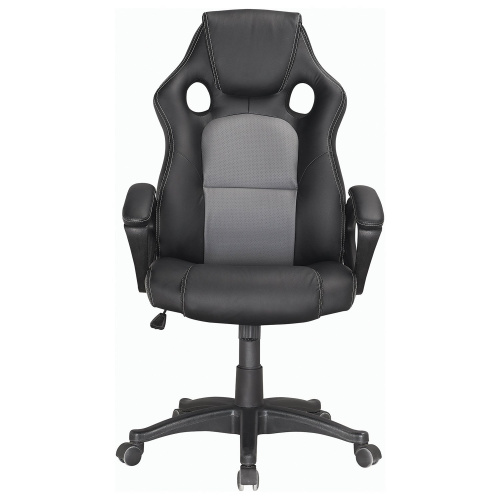 Кресло компьютерное BRABIX "Rider Plus EX-544" КОМФОРТ, экокожа, черное/серое фото 2