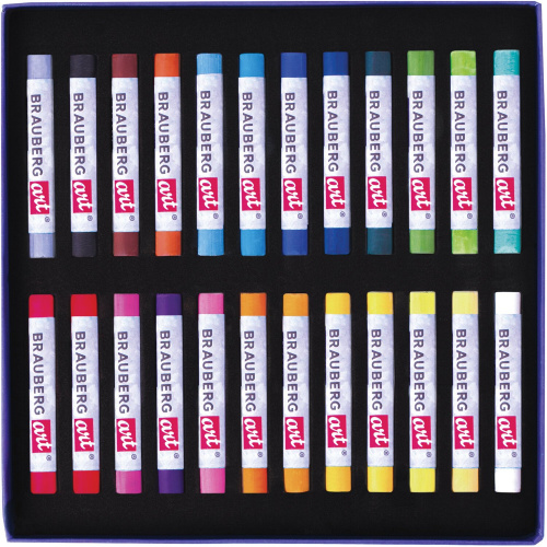 Пастель сухая художественная BRAUBERG ART CLASSIC, 24 цвета, круглое сечение фото 7