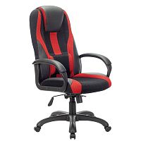 Кресло компьютерное BRABIX PREMIUM "Rapid GM-102", 180 кг, экокожа/ткань, черное/красное