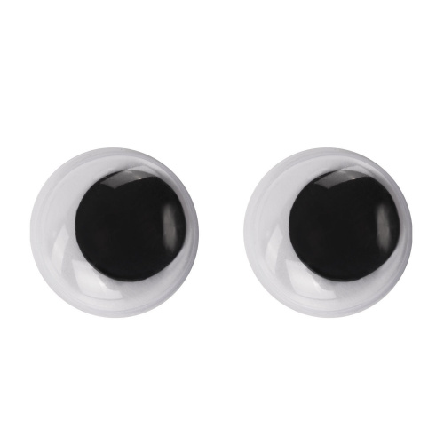 Глазки для творчества самоклеящиеся ОСТРОВ СОКРОВИЩ, 10 мм, 30 шт., вращающиеся, черно-белые фото 3