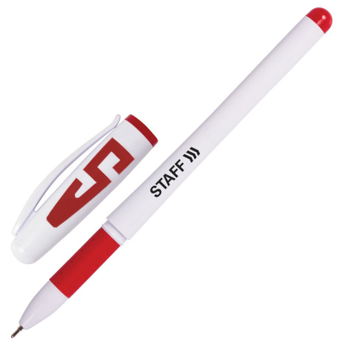 Ручки гелевые с грипом STAFF "Manager", 4 цвета, корпус белый, узел 0,5 мм фото 8