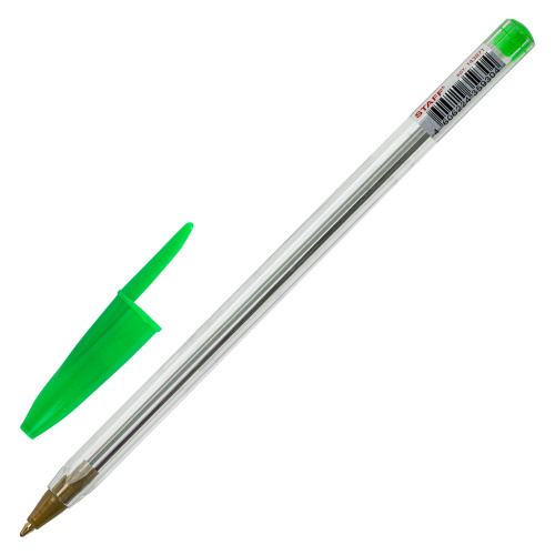Ручка шариковая STAFF "Basic Budget BP-04", линия письма 0,5 мм, с штрихкодом, зеленая фото 8