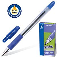 Ручка шариковая масляная с грипом PILOT "BPS-GP", корпус прозрачный, линия письма 0,25 мм, синяя
