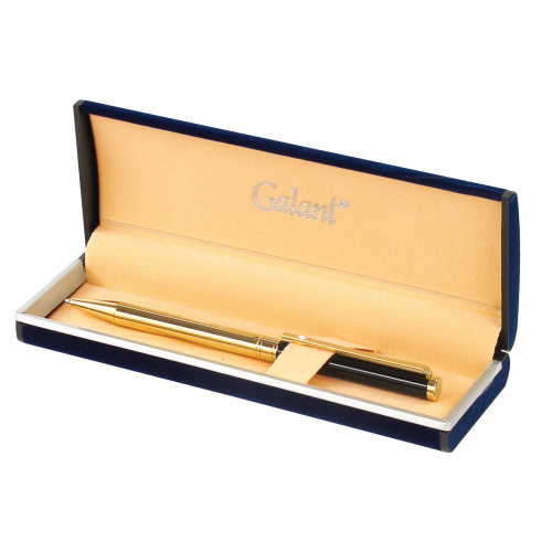 Ручка подарочная шариковая GALANT "ALLUSION", корпус черный/золотой, детали золотистые, синяя фото 7