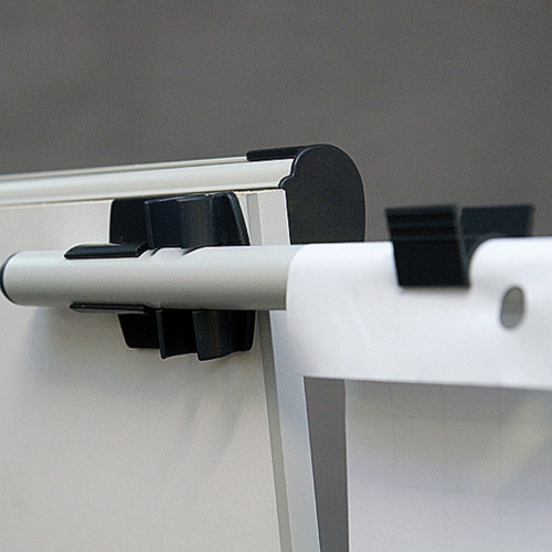 Доска-флипчарт магнитно-маркерная 2х3, 70х100 см, передвижная, держатели для бумаги фото 3