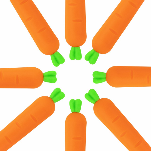 Ручка фигурная шариковая ЮНЛАНДИЯ "Морковка", пишущий узел 0,7 мм, синяя фото 3