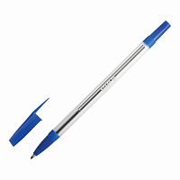 Ручка шариковая STAFF "Basic BP-03", корпус прозрачный, узел 1 мм, линия письма 0,5 мм, синяя