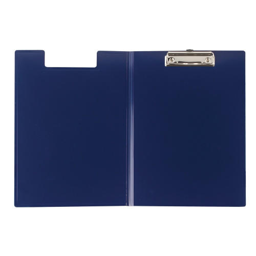 Папка-планшет BRAUBERG "Contract", А4, с прижимом и крышкой, пластиковая, синяя, сверхпрочная фото 3