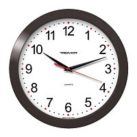 Часы настенные TROYKA 11100112, круг, 29х29х3,5 см, белые, черная рамка