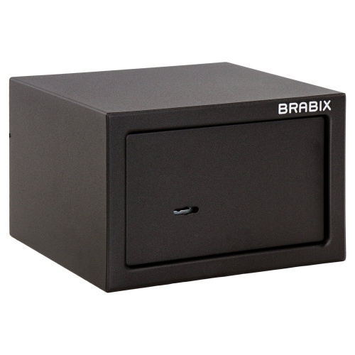 Сейф мебельный BRABIX "SF-170KL", 170х260х230 мм, ключевой замок, черный фото 3