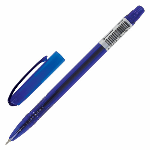 Ручка шариковая масляная BRAUBERG "Flight", корпус синий, линия письма 0,35 мм, синяя фото 2
