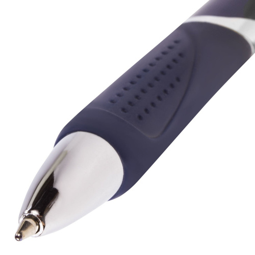 Ручка шариковая автоматическая с грипом BRAUBERG "Dash", линия письма 0,35 мм, синяя фото 4