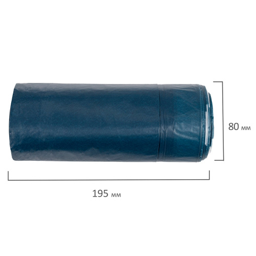 Мешки для мусора с завязками LAIMA "ULTRA", 60 л, 15 шт., ПСД 30 мкм, 60х70 см, синие фото 6