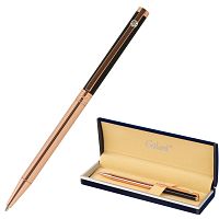 Ручка подарочная шариковая GALANT "ASTRON", корпус черный с золотом, детали золотистые, синяя