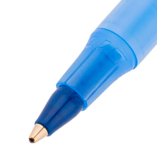Ручка шариковая BIC "Round Stic", СИНЯЯ, корпус голубой, узел 1 мм, линия письма 0,32 мм фото 2