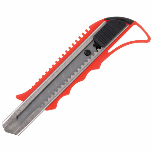 Нож канцелярский STAFF "Profit", 18 мм, усиленный, металлические направляющие, автофиксатор фото 10