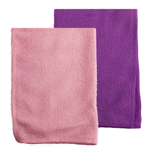 Салфетки универсальные ОФИСМАГ, 2 шт., микрофибра, 25х25 см, фиолетовая + розовая фото 5