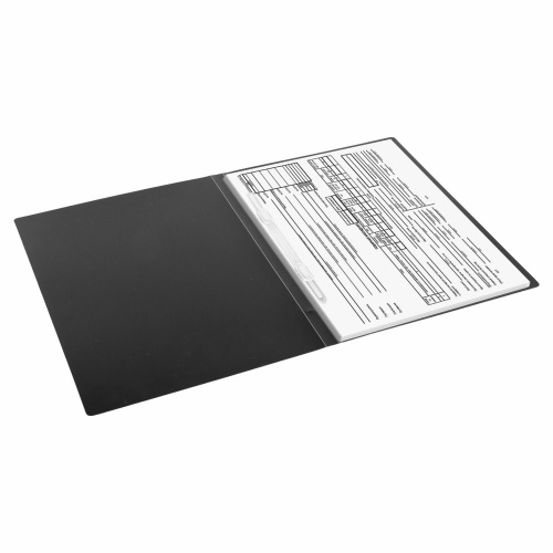 Папка с пластиковым скоросшивателем STAFF, до 100 листов, черная фото 4