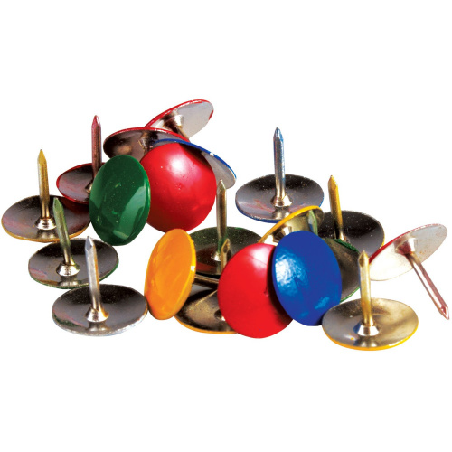 Кнопки канцелярские ОФИСМАГ, металлические, цветные, 10 мм, 50 шт., в картонной коробке фото 4