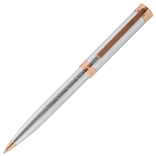 Ручка подарочная шариковая GALANT "ESQUISSE", корпус серебристый, детали розовое золото, синяя фото 9