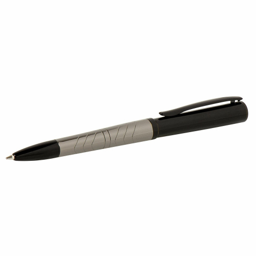 Ручка подарочная шариковая GALANT "PUNCTUM", корпус черный/оружейный металл, детали черные, синяя фото 8