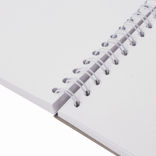 Скетчбук BRAUBERG, белая бумага 160г/м2, 205х290мм, 30л, гребень, жёсткая подложка фото 6