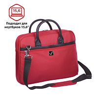 Сумка деловая BRAUBERG "Dialog", 40х30х7 см, с отделением для ноутбука 15,6", 3 кармана, красная
