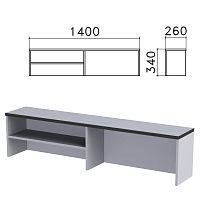 Надстройка для стола письменного "Монолит", 1400х260х340 мм, 1 полка, цвет серый