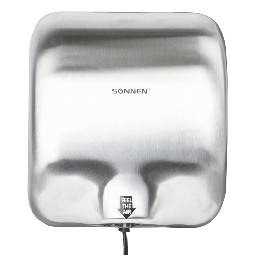 Сушилка для рук SONNEN HD-999, 1800 Вт, нержавеющая сталь, антивандальная, хром фото 8