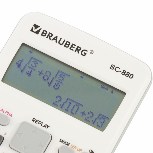 Калькулятор инженерный двухстрочный BRAUBERG, 417 функций, батарея, белый фото 7