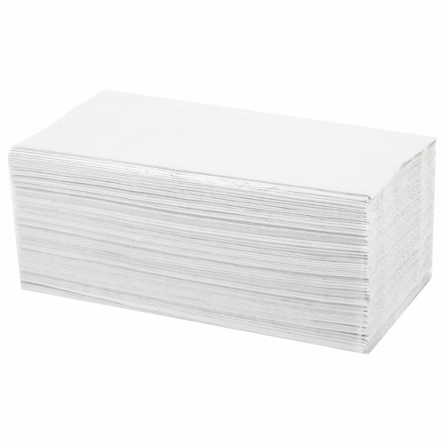 Полотенца бумажные VITA ЭКОНОМ, 250 шт., 22х23 см, 1-слой, серые, 20 пачек, V-сложение фото 4