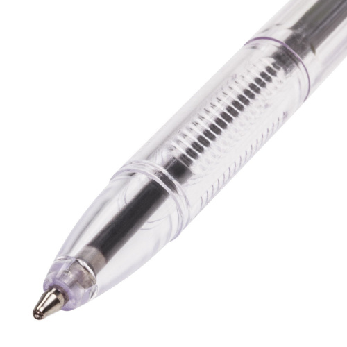 Ручка шариковая BRAUBERG "X-333", корпус прозрачный, узел 0,7 мм, линия письма 0,35 мм, синяя фото 9