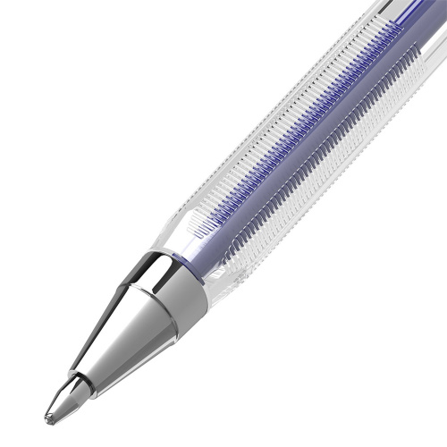 Ручка шариковая BRAUBERG "M-500 CLASSIC", корпус прозрачный, линия письма 0,35 мм, синяя фото 10