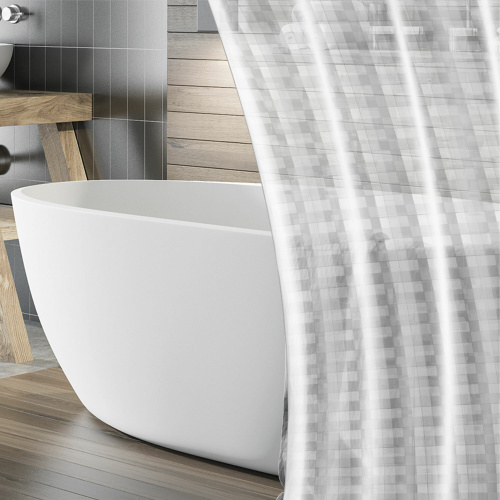 Штора для ванной комнаты LENS FLARE с 3D-эффектом водонепроницаемая, 180х180 см, LAIMA HOME, 608450 фото 5