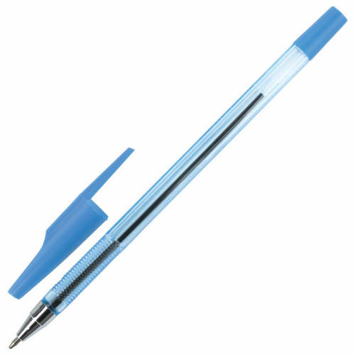 Ручка шариковая STAFF AA-927, синяя, корпус тонированный, хромированные детали, линия 0,35 мм фото 7