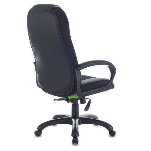 Кресло компьютерное BRABIX PREMIUM "Rapid GM-102", 180 кг, экокожа/ткань, черное/зеленое фото 9