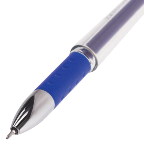 Ручка гелевая с грипом BRAUBERG "Geller", игольчатый узел 0,5 мм, линия письма 0,35 мм, черная фото 3