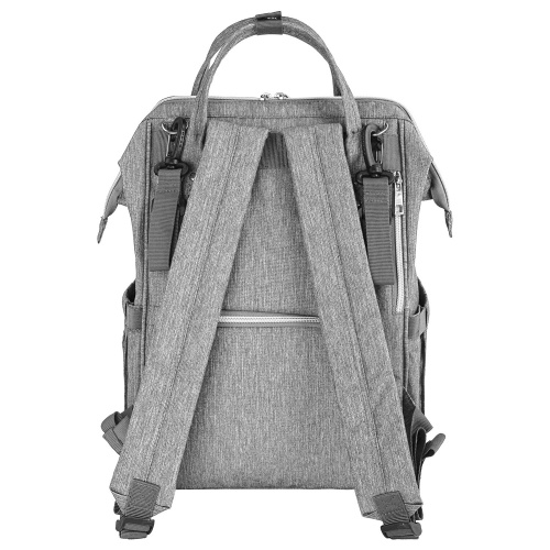Рюкзак для мамы BRAUBERG MOMMY, 40x26x17 см, с ковриком, крепления на коляску, термокарманы, серый фото 9